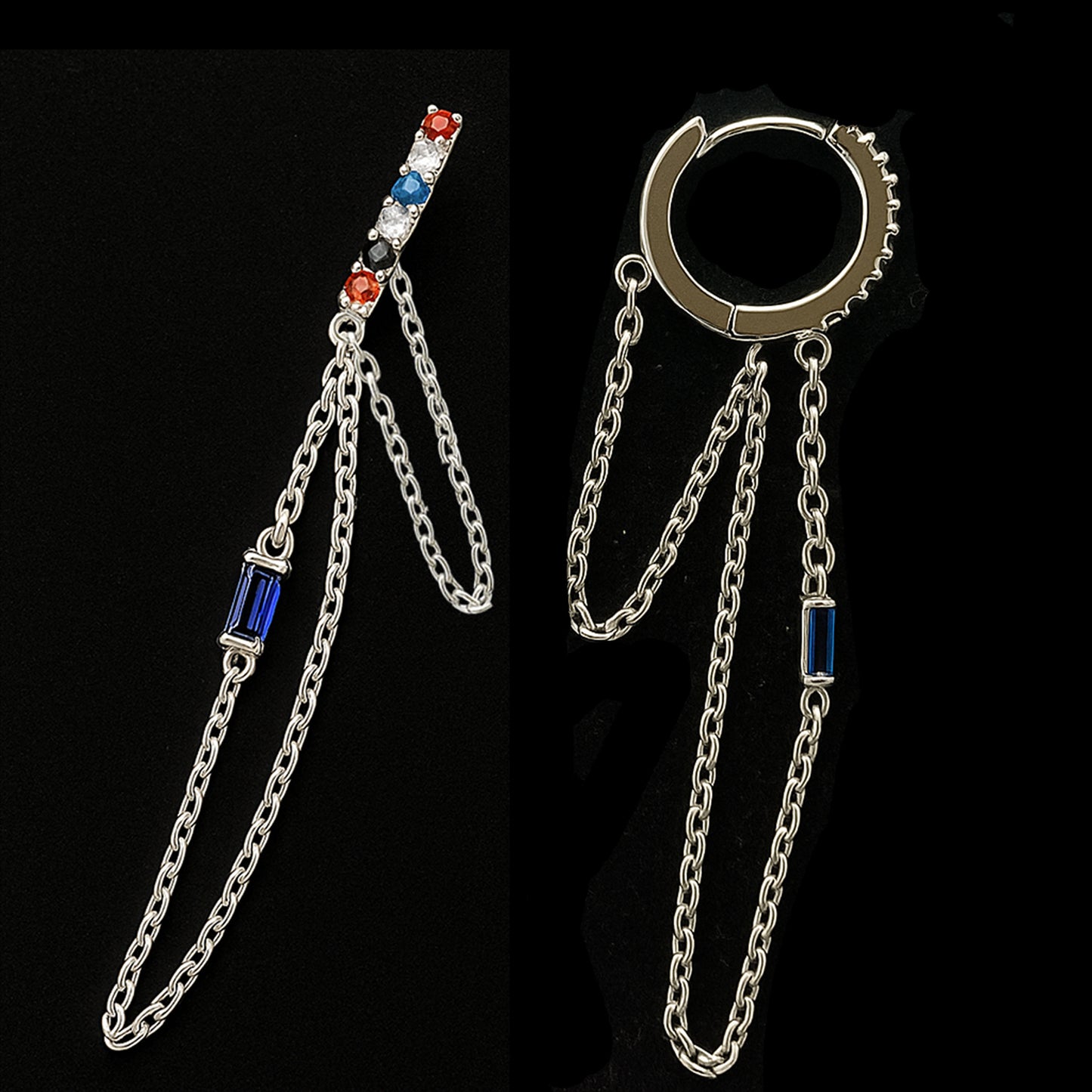 NeoLink Dual-Chain Statement Earring