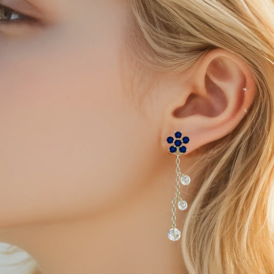 Midnight Bloom Drop Earrings