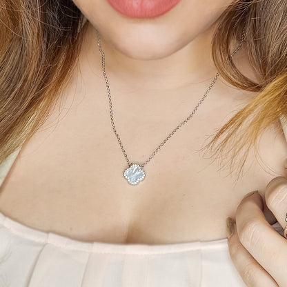 Celeste Blossom Silver Pendant Necklace